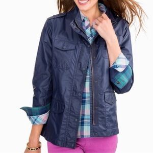Southern Tide Hudson Waxed Cotton Navy Blue Classic Jacket Sz Small waterproof